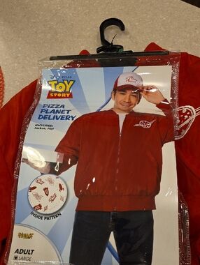 Disney Pizza Planet Red Delivery Jacket with Logo Lining